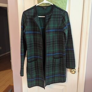 Talbots Green and Black Knit Cardigan